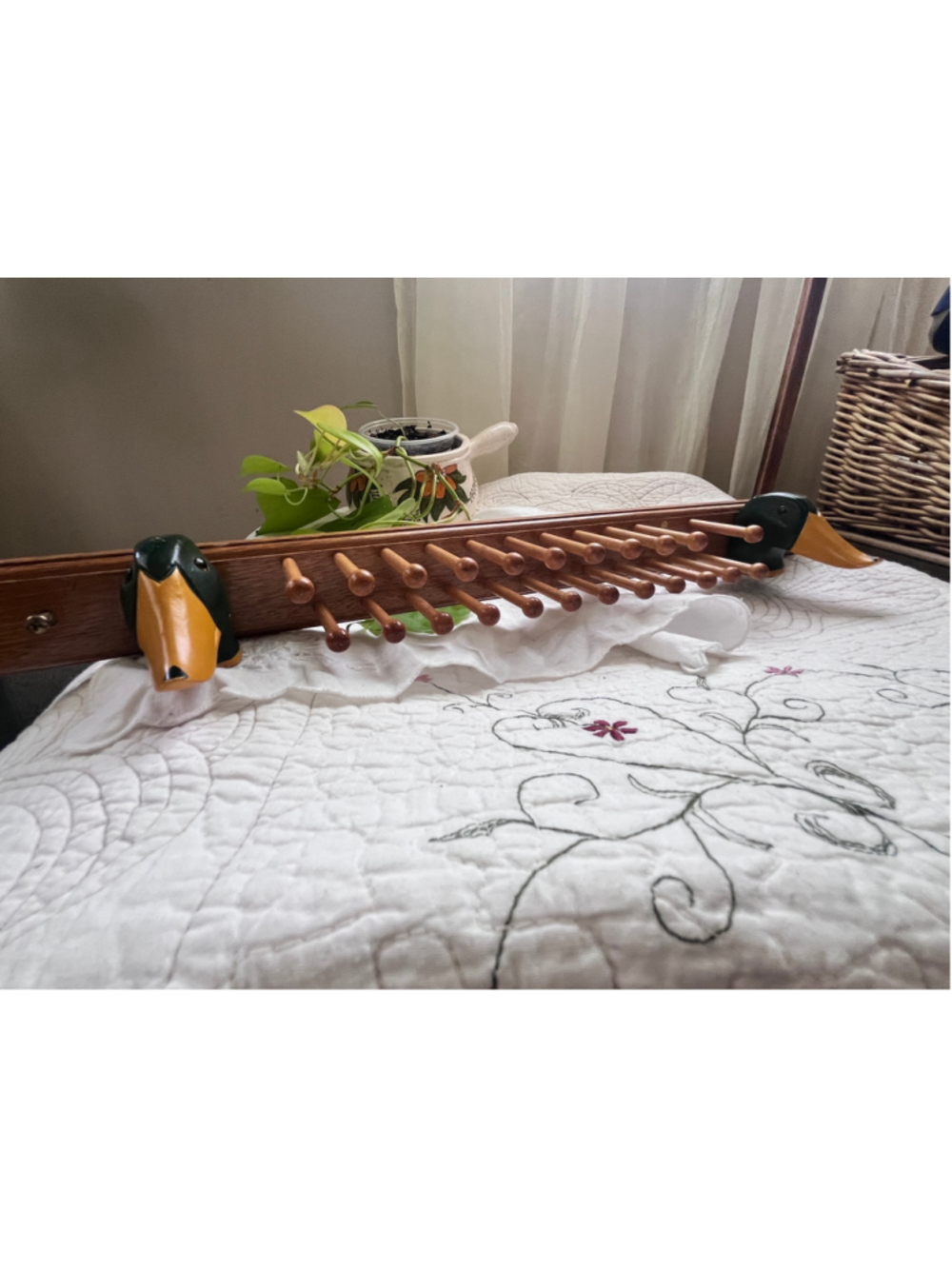 Unbranded Brown & Yellow Duck Tie Rack One Size